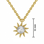 0.18 Carat 14K Gold Round Pendant