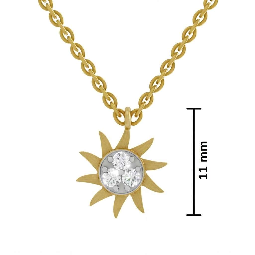 0.18 Carat 14K Gold Round Pendant