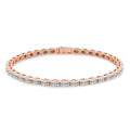 Lab Grown Diamond 6.56 Carat Oval Tennis Bracelet 14KY