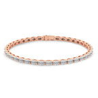 Lab Grown Diamond 6.56 Carat Oval Tennis Bracelet 14KY