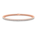 Lab Grown Diamond 4.74 Carat Bezel Tennis Bracelet 14KY