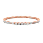Lab Grown Diamond 4.74 Carat Bezel Tennis Bracelet 14KY