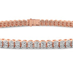 Lab Grown Diamond 4.74 Carat Bezel Tennis Bracelet 14KY