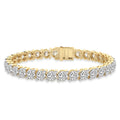 5.48 Carat 14K Gold Round cut Tennis Bracelet