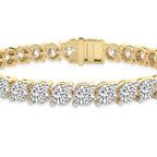 5.48 Carat 14K Gold Round cut Tennis Bracelet
