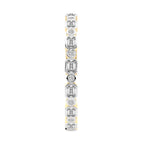 8.08 Carat 14K Gold Emerald and Round Brilliant Cut Bracelet