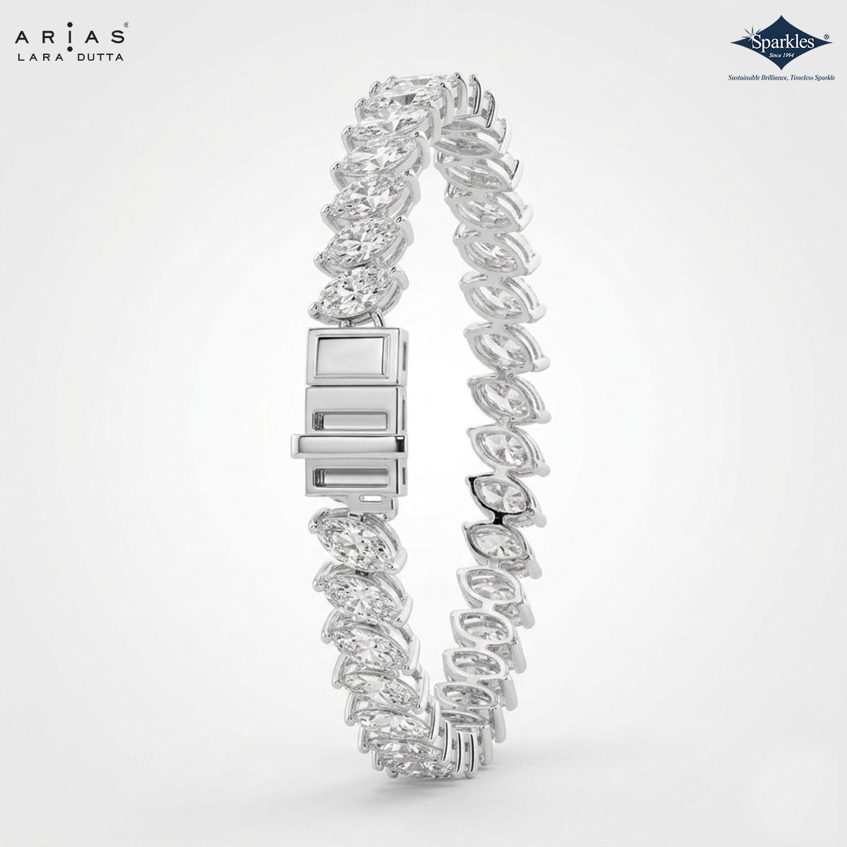 Arias by Lara Dutta Lustrous Marquise Diamond Bracelet