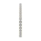 11.25 Carat 14K Gold Round and Baguette Two Tone Bracelet