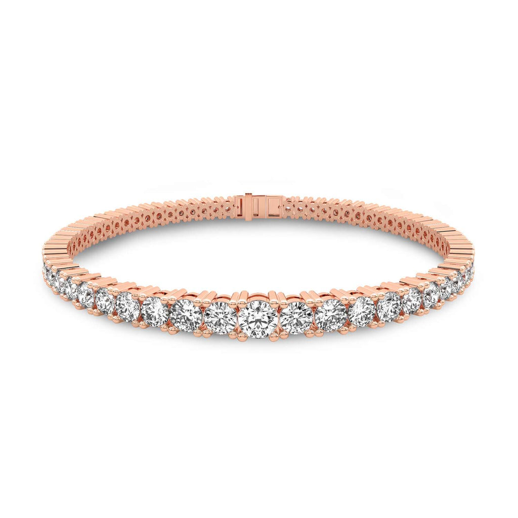 Lab Grown Diamond 8.63 Carat Graduated Tennis Bracelet 14KW
