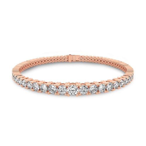 Lab Grown Diamond 8.63 Carat Graduated Tennis Bracelet 14KW