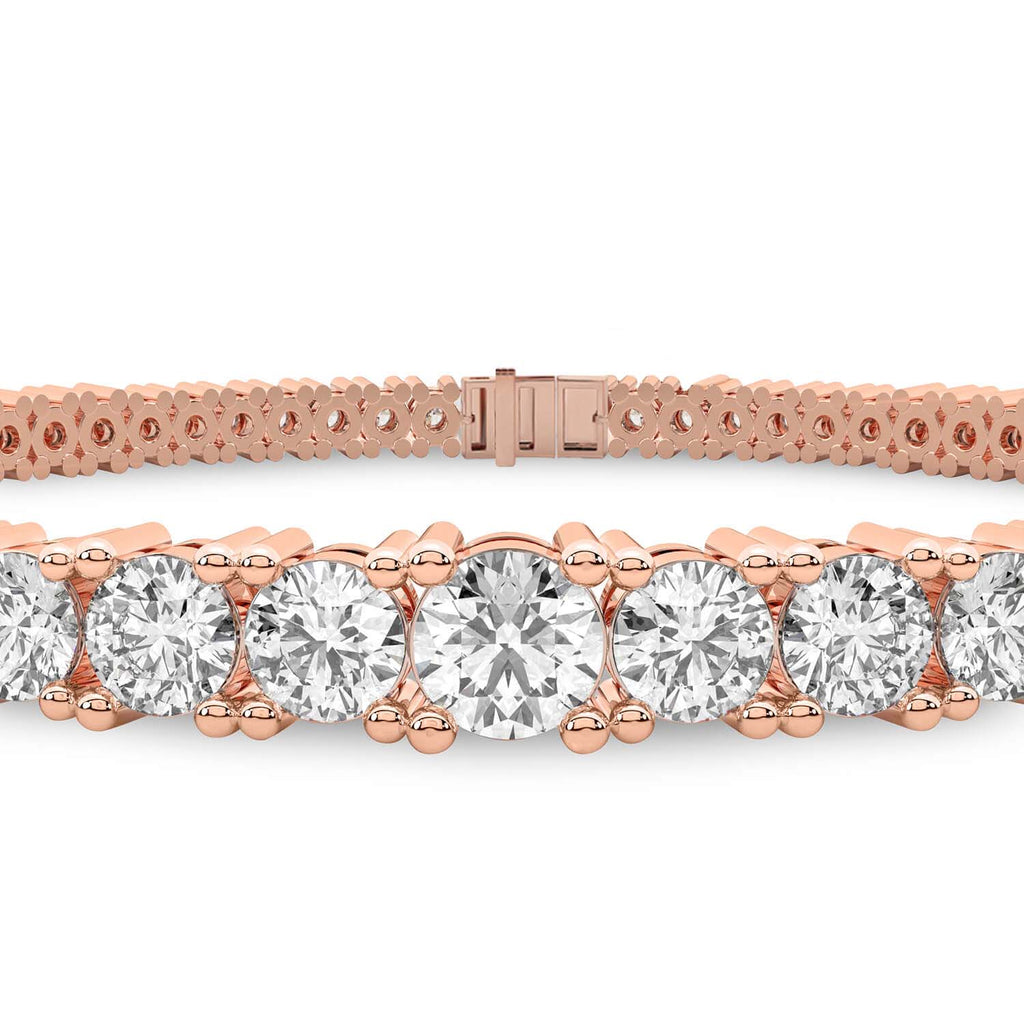 Lab Grown Diamond 8.63 Carat Graduated Tennis Bracelet 14KW