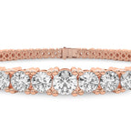 Lab Grown Diamond 8.63 Carat Graduated Tennis Bracelet 14KW