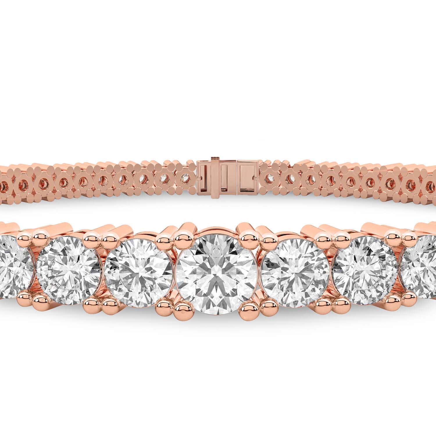 Lab Grown Diamond 8.63 Carat Graduated Tennis Bracelet 14KW