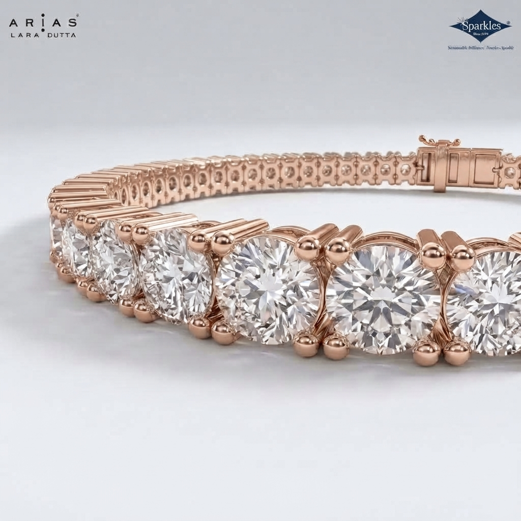 Arias by Lara Dutta Exquisite Tennis Diamond Bracelet