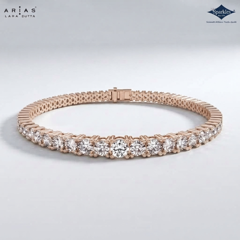 Arias by Lara Dutta Exquisite Tennis Diamond Bracelet
