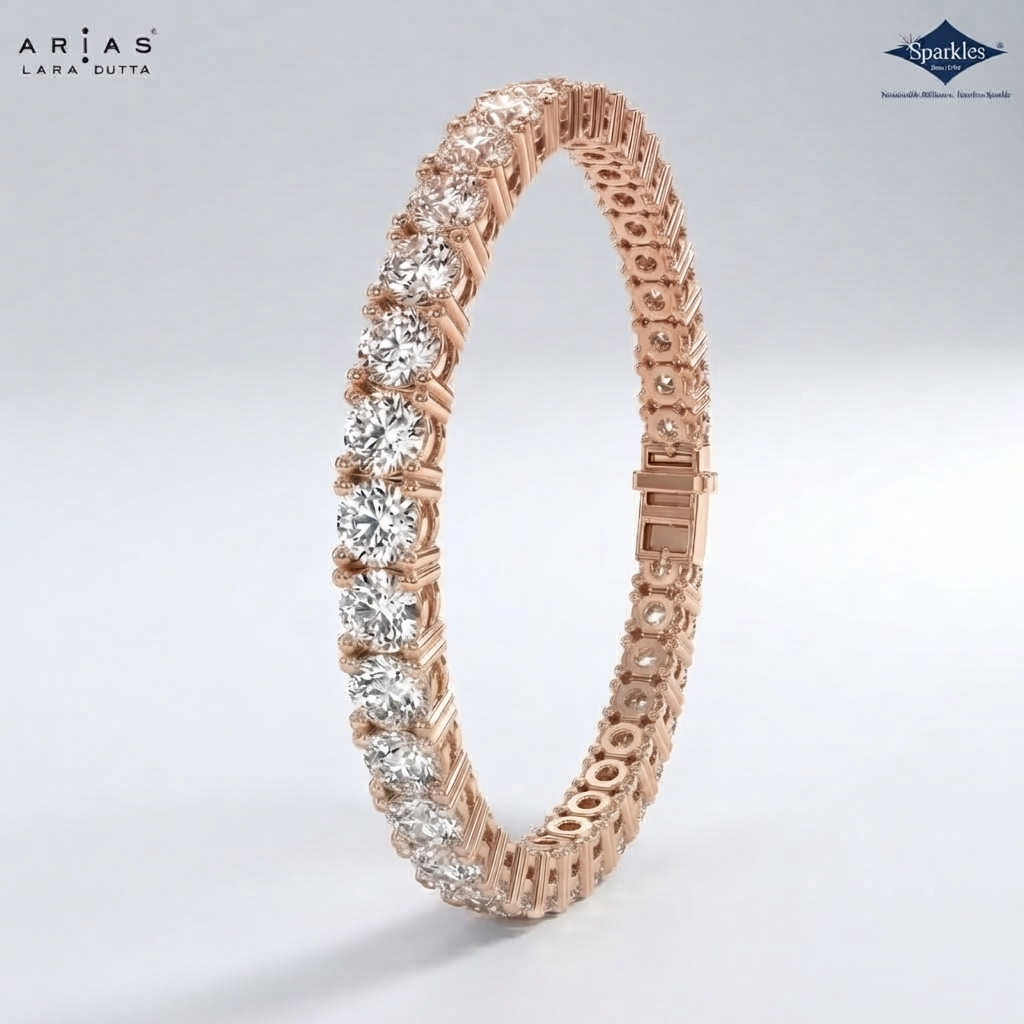 Arias by Lara Dutta Exquisite Tennis Diamond Bracelet