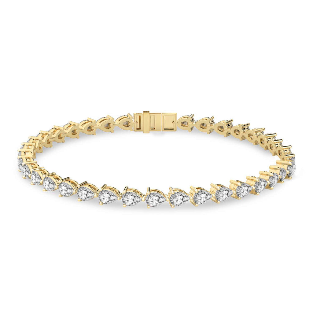 4.26 Carat 14K Gold Blush Pear Symphony Bracelet