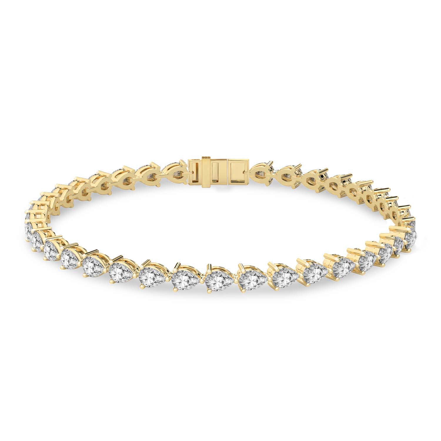 4.26 Carat 14K Gold Blush Pear Symphony Bracelet