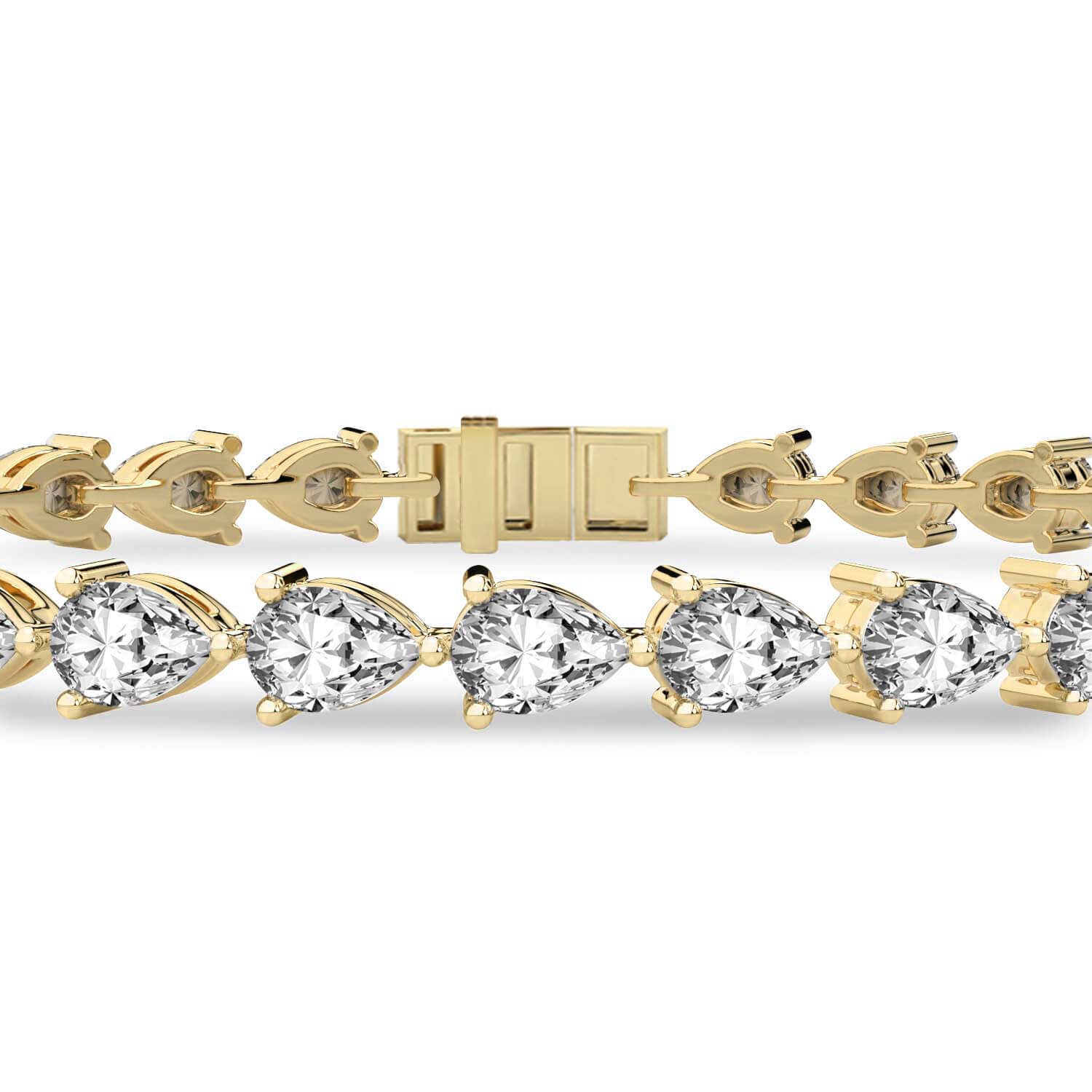 4.26 Carat 14K Gold Blush Pear Symphony Bracelet