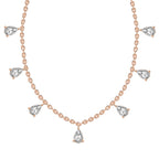 1.19 Carat Pear Shape Diamond Fashion Necklace 14K - Rose Gold