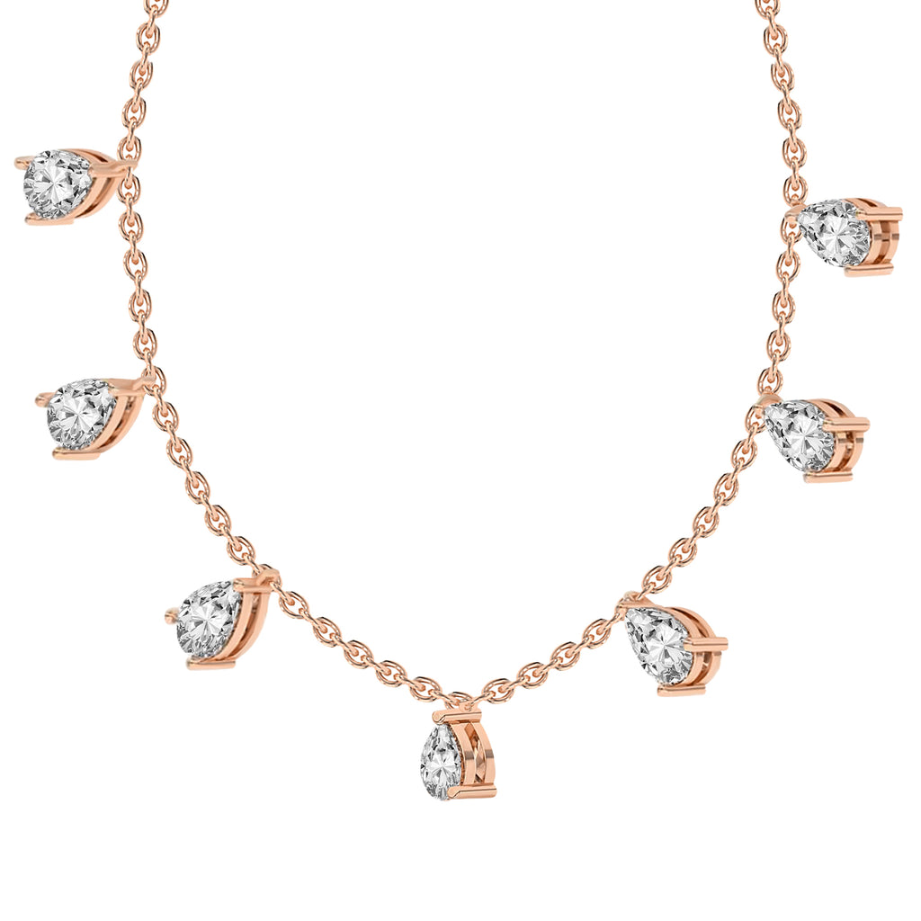 1.19 Carat Pear Shape Diamond Fashion Necklace 14K - Rose Gold