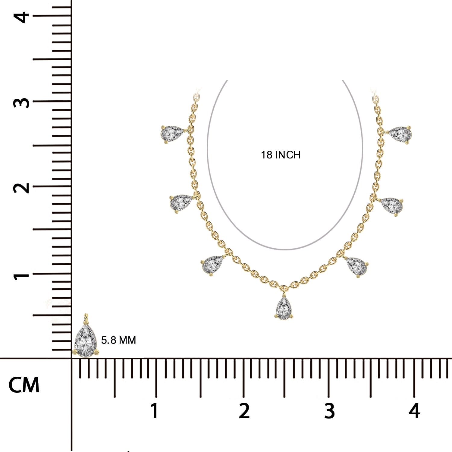 Refined Pear Diamond Necklace