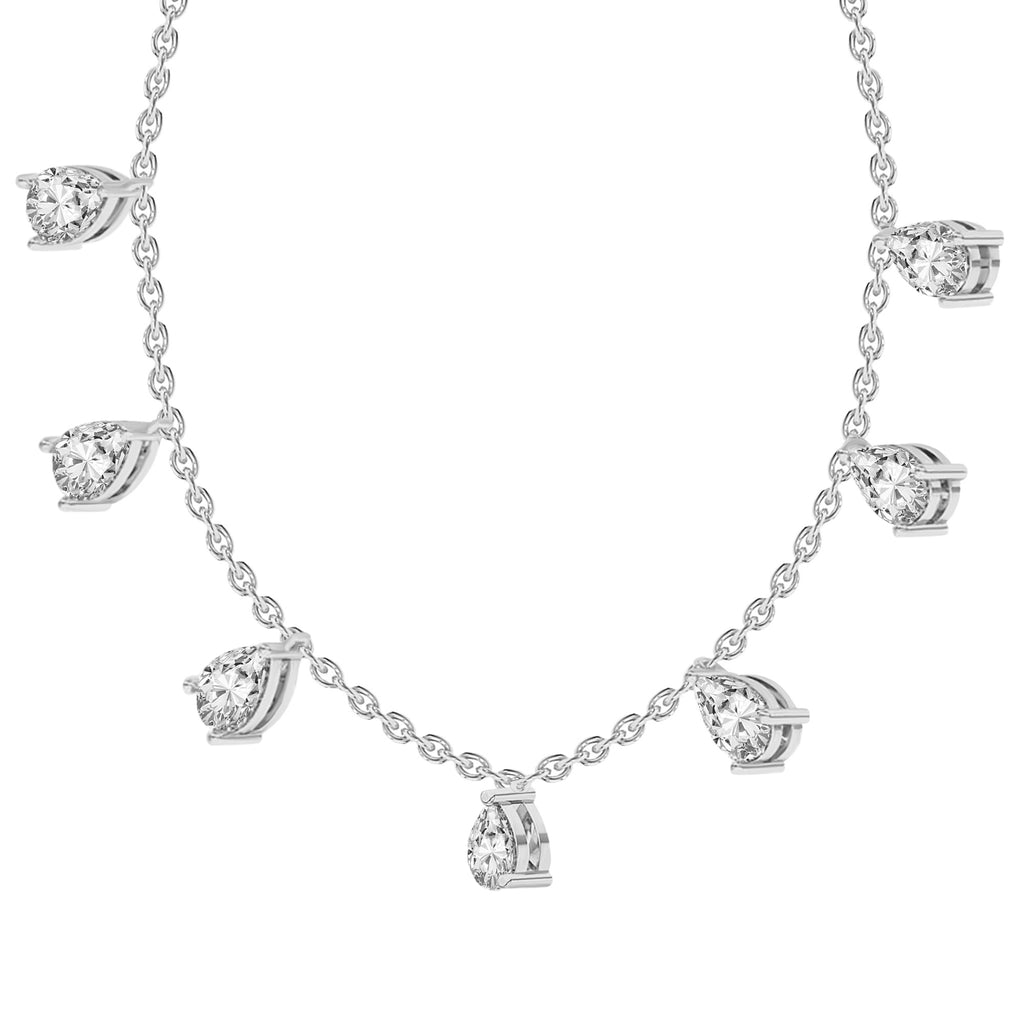 1.19 Carat Pear Shape Diamond Fashion Necklace 14K - White Gold