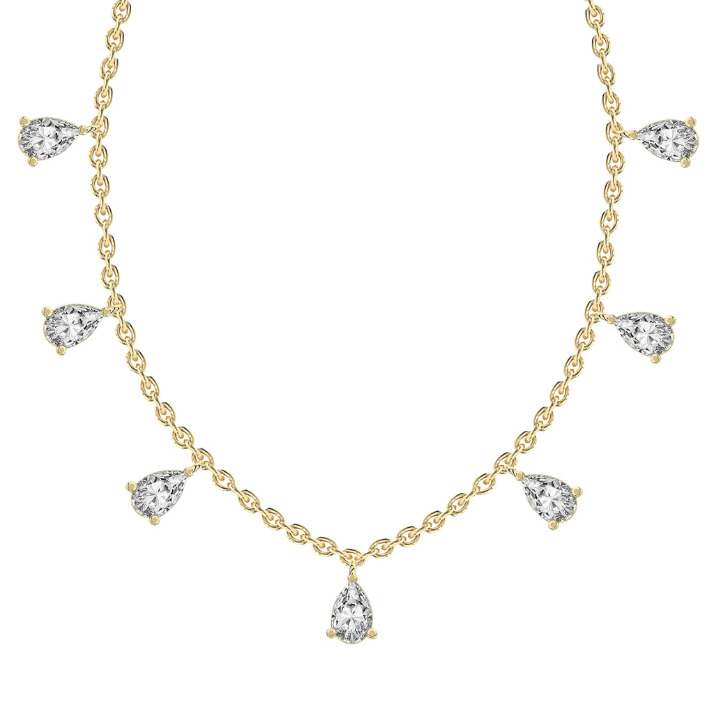 1.19 Carat Pear Shape Diamond Fashion Necklace 14K