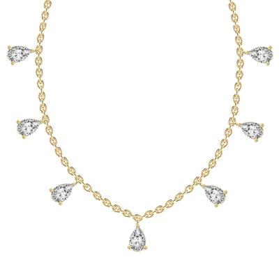 1.19 Carat Pear Shape Diamond Fashion Necklace 14K