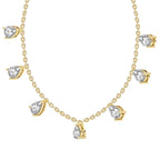 1.19 Carat Pear Shape Diamond Fashion Necklace 14K