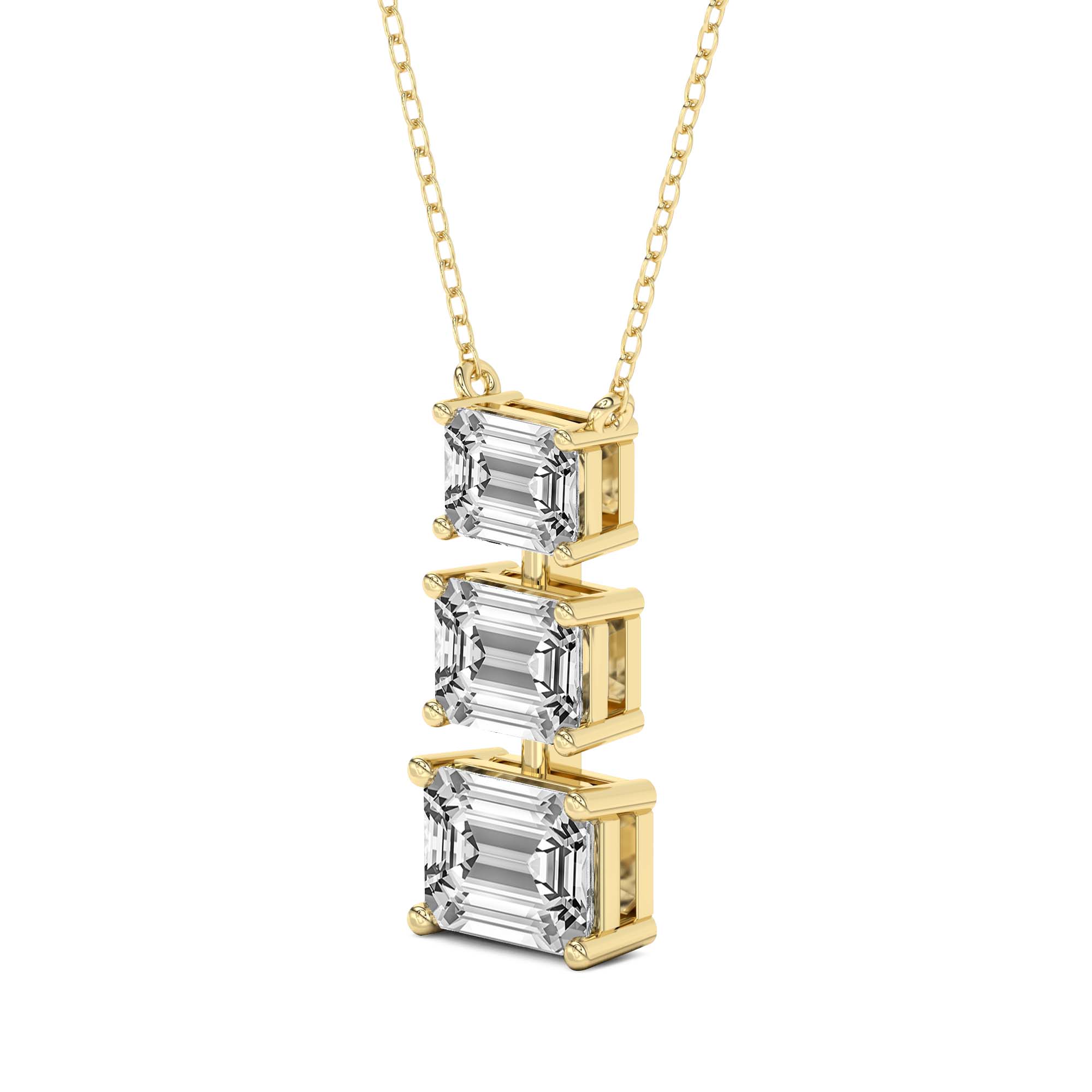 Eternal Emerald-Cut Diamond Necklace