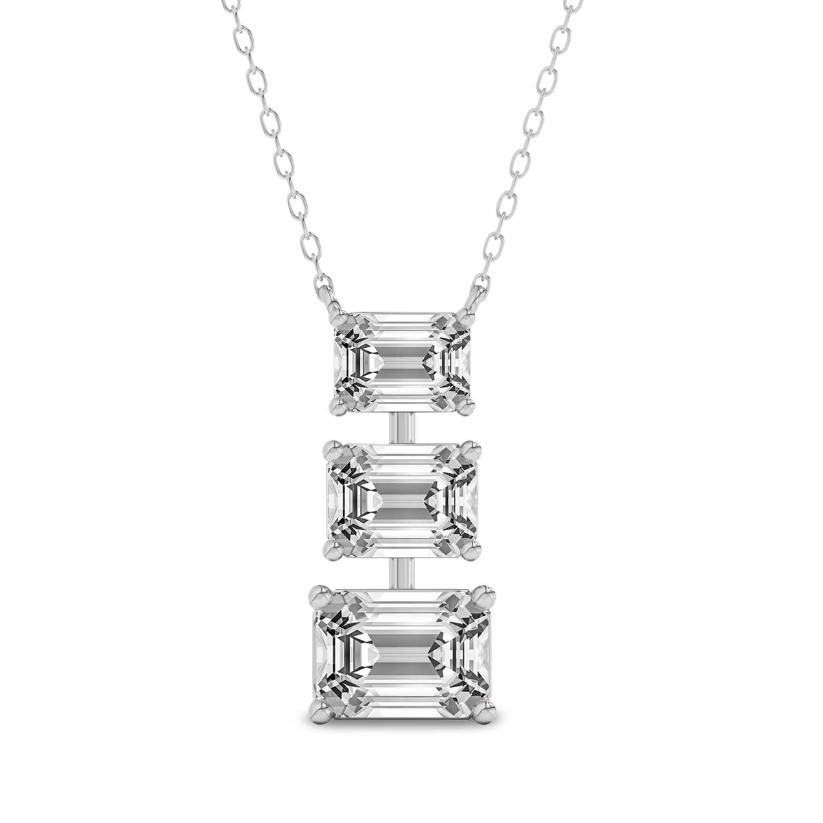 Eternal Emerald-Cut Diamond Necklace