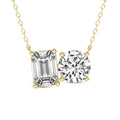 2 Carat Emerald Diamond Fashion Necklace 14K