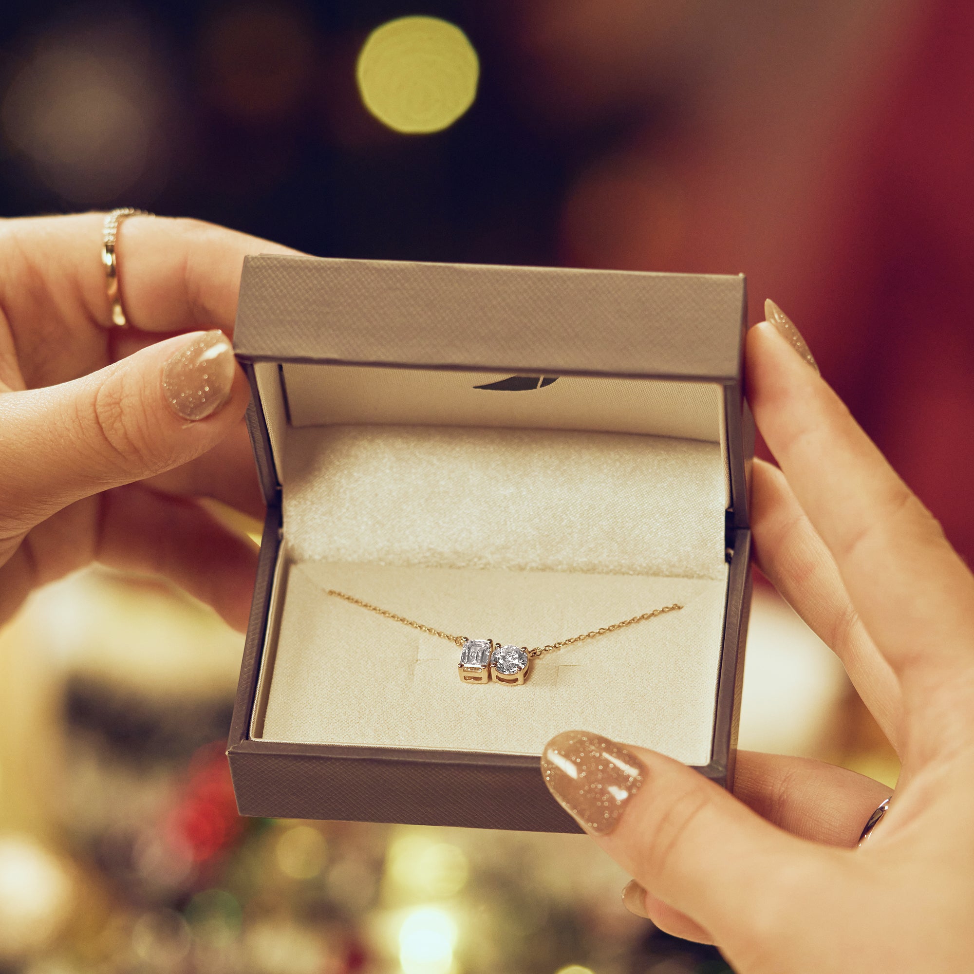 Timeless Emerald-Cut Diamond Necklace