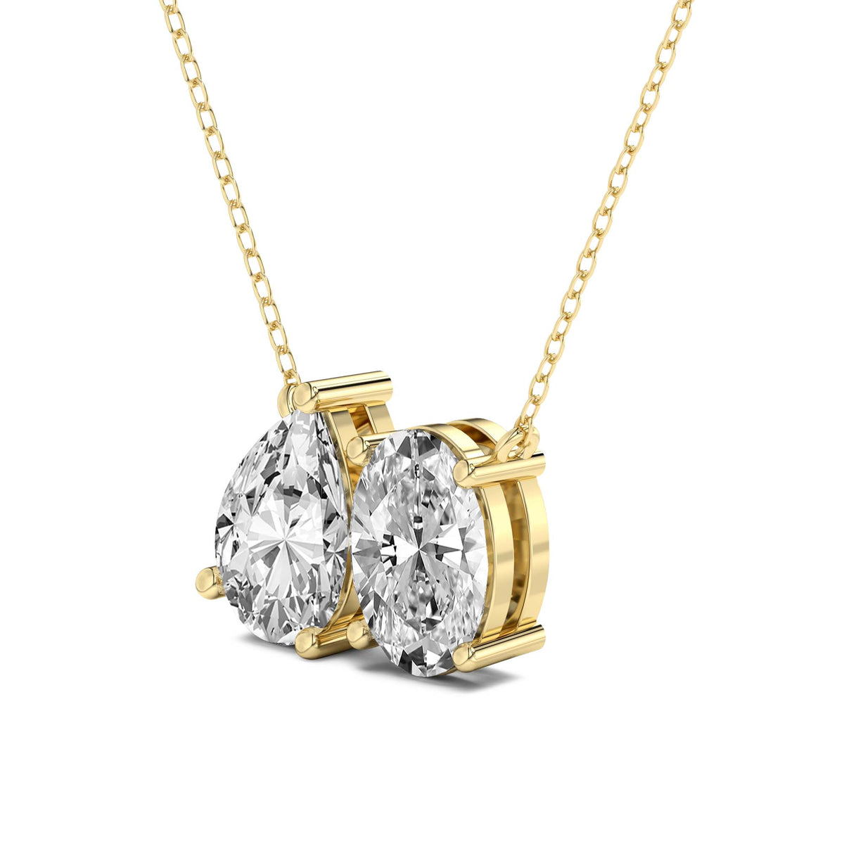 Captivating Oval Diamond Necklace