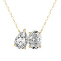 2 Carat Pear Oval Shape Diamond Fashion Necklace 14K