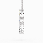 4.05 Ct Pear Diamond Pendant Necklace 14K - White Gold