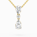 4.05 Ct Pear Diamond Pendant Necklace 14K