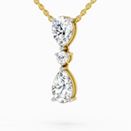 4.05 Ct Pear Diamond Pendant Necklace 14K