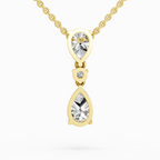4.05 Ct Pear Diamond Pendant Necklace 14K