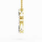 4.05 Ct Pear Diamond Pendant Necklace 14K