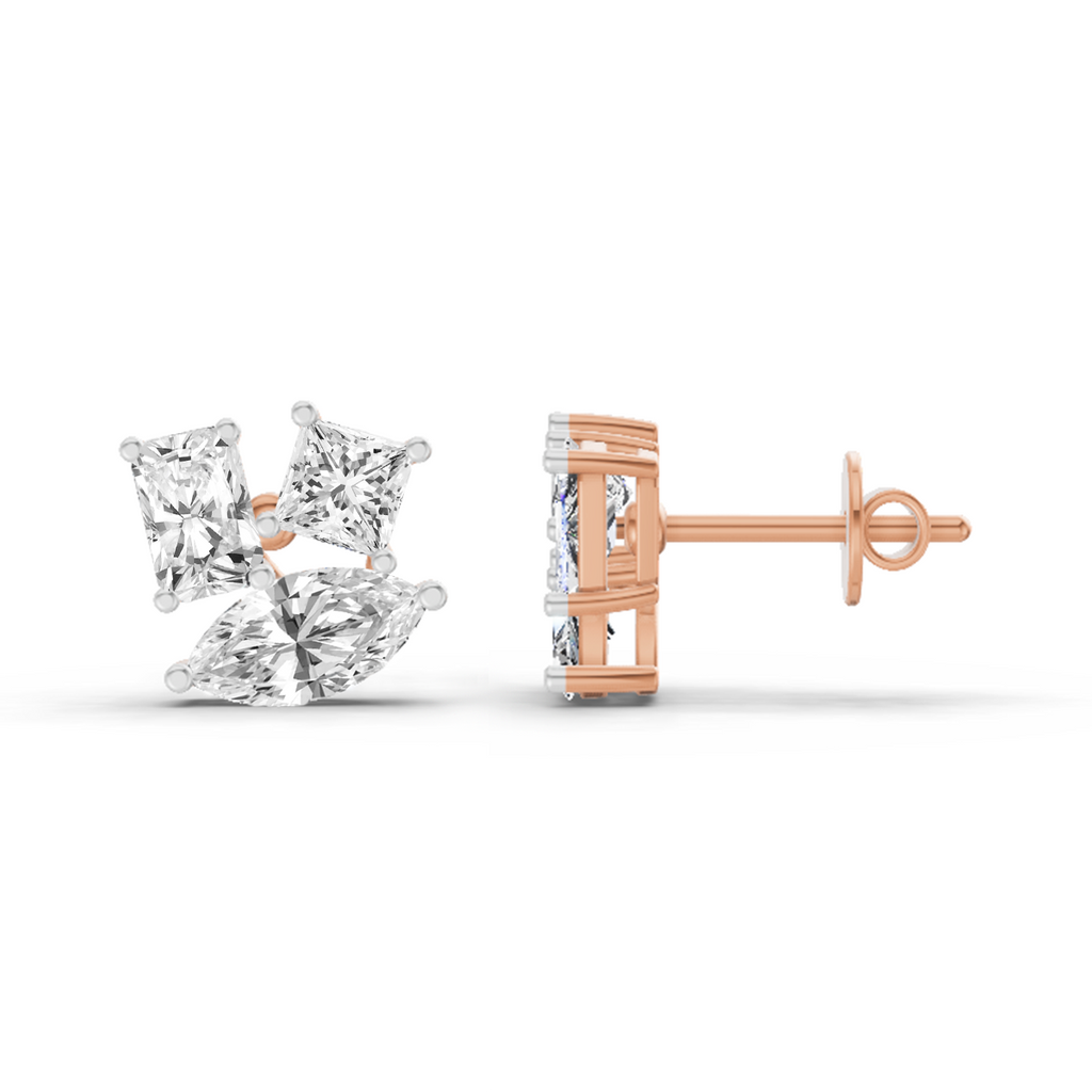 2.1 Carat Fashion Earrings 14K - Rose Gold