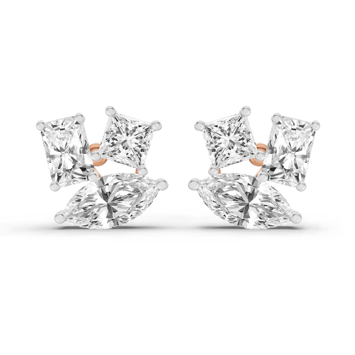 2.1 Carat Fashion Earrings 14K - Rose Gold