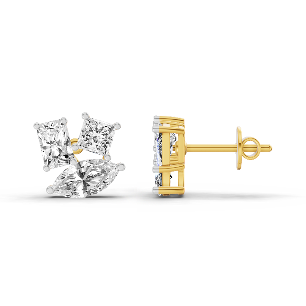 2.1 Carat Fashion Earrings 14K