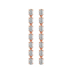 2.1 Carat Oval Grace Line Earrings 14K - Rose Gold