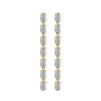 2.1 Carat Oval Grace Line Earrings 14K