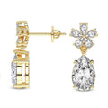 2 Carat Pear Shape Dewdrops Earrings 14K