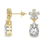 2 Carat Pear Shape Dewdrops Earrings 14K