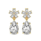 2 Carat Pear Shape Dewdrops Earrings 14K