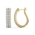 1.16 Carat Round Luxe Brilliance Hoops Diamond Earrings 14K